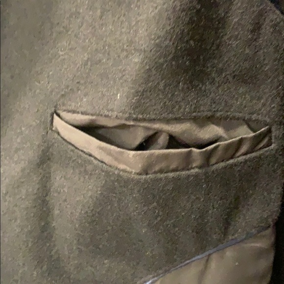 Black Wool Zip and Button Jacket - Picture 4 of 6